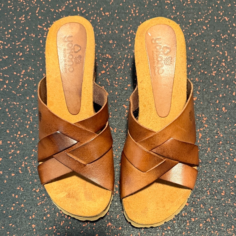 Women's Brown Yokono Wedge Sandals